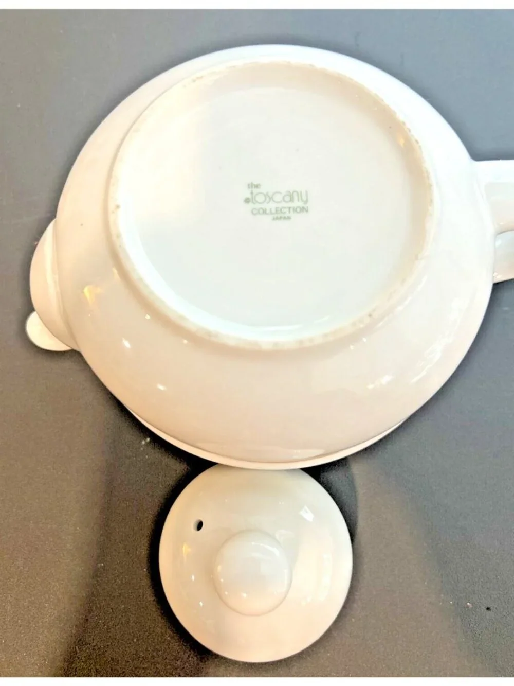 Vintage The Toscany Collection Porcelain Teapot-Made In Japan Orange Pink Green